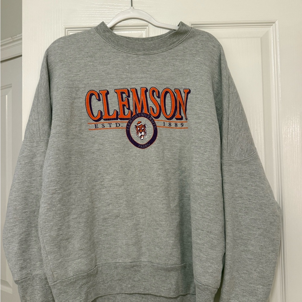 Clemson Grey Crewneck Sweatshirt